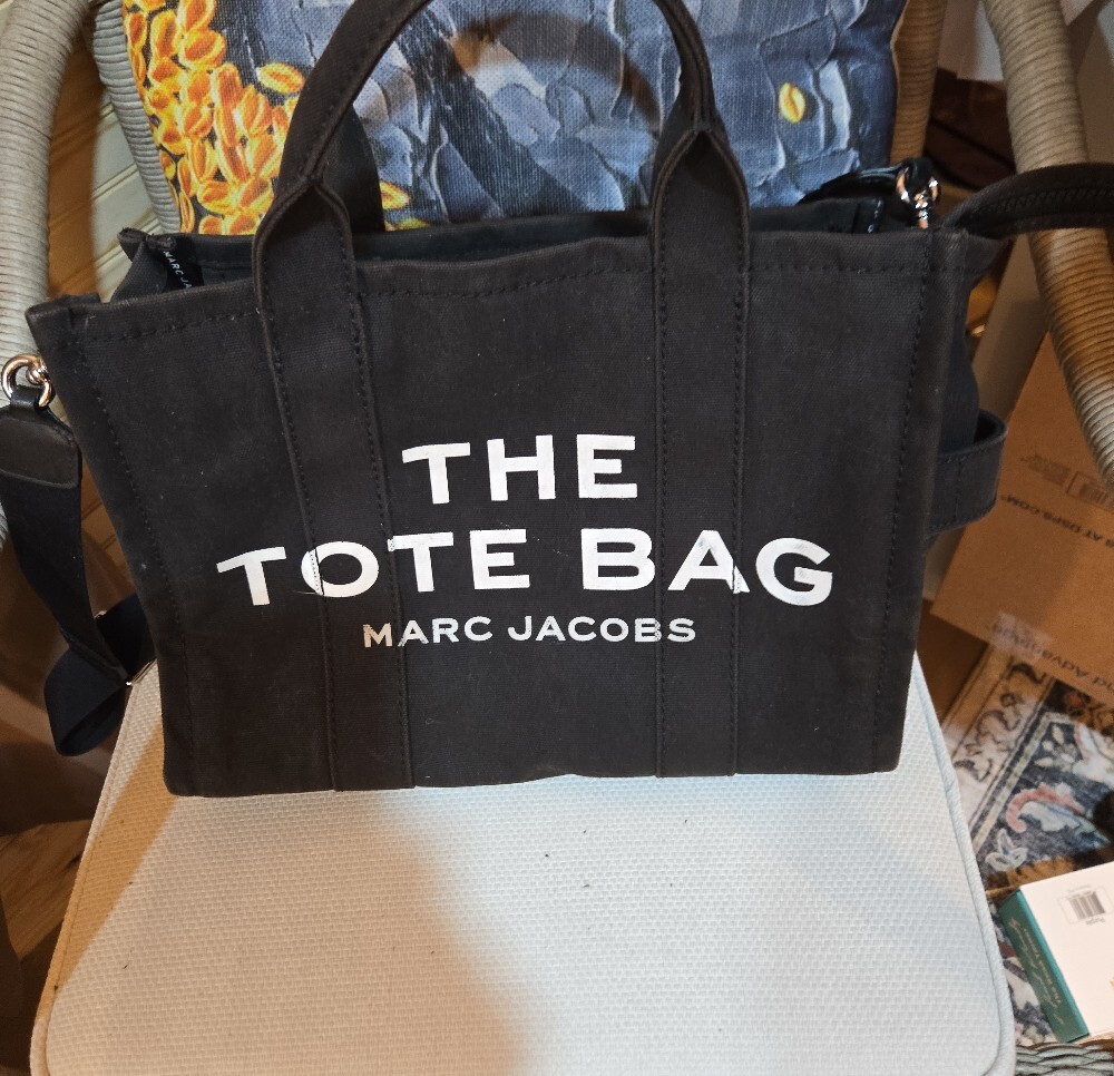 Marc Jacobs Black Canvas 'The Tote Bag' Crossbody - Picture 2 of 7